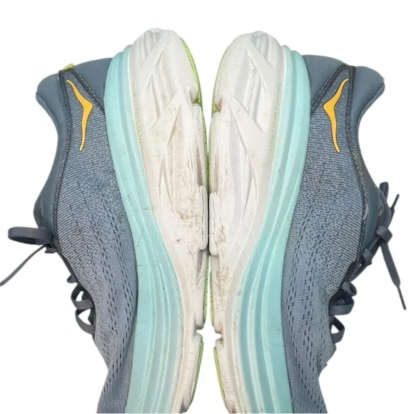 Hoka One One Bondi 8 Real Teal Shadow Mens Blue Size 11 Running Shoes - Picture 15 of 16